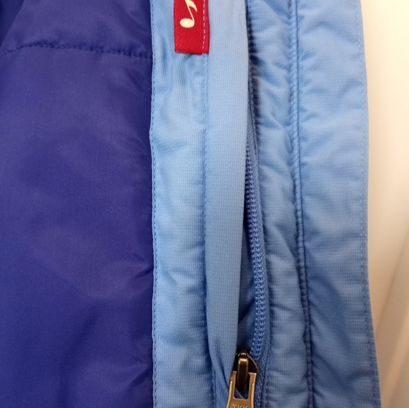 LL Bean Ski Snow Size Medium Light and Dark Blue Colorblock Hooded Ski Snow Coat - Picture 6 of 16